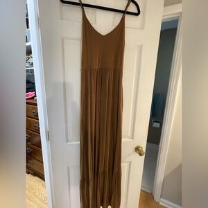 Elegant Brown Maxi Dress